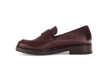Mocassins rouges en cuir lisse