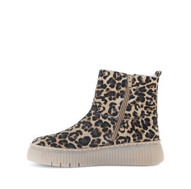 Bottines beiges en cuir