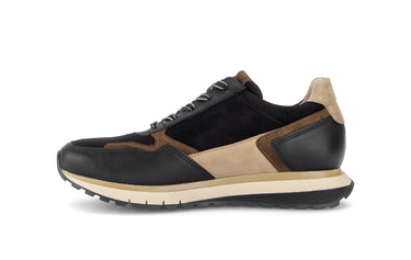 Baskets noires en daim et cuir