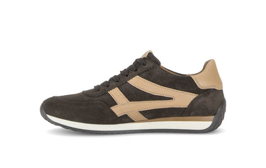 Baskets marron en daim et cuir