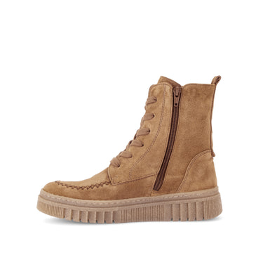 Bottines beiges en daim