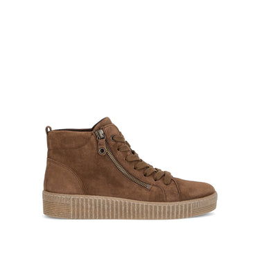 Baskets montantes marron/cognac en daim