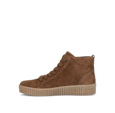 Baskets montantes marron/cognac en daim