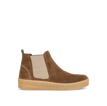 Bottines cognac en daim