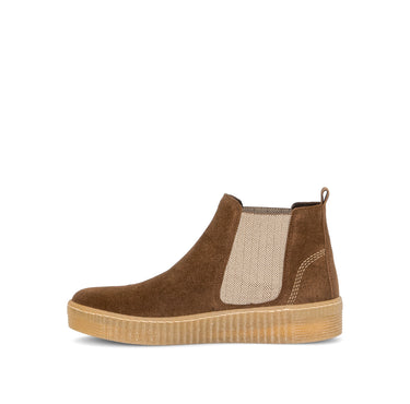 Bottines cognac en daim