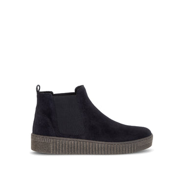 Bottines bleues en daim