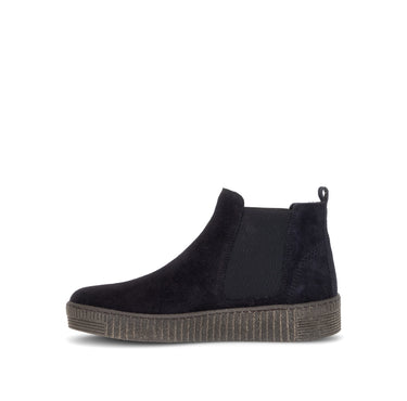 Bottines bleues en daim