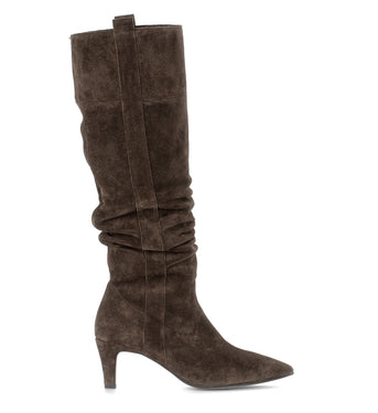 Bottes marron en daim