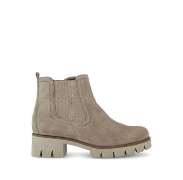 Bottines beiges en daim