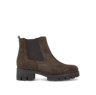 Bottines cognac en daim