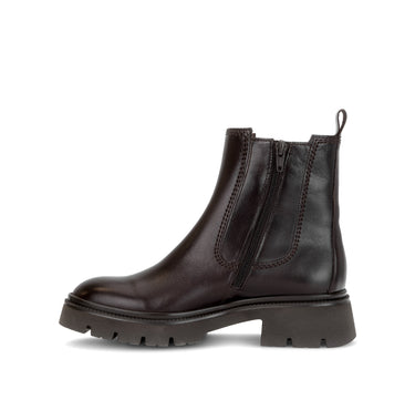 Bottines marron en cuir lisse