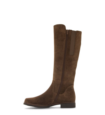 Bottes cognac en daim