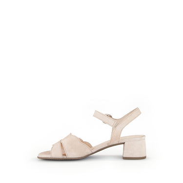 Sandales roses en cuir velours