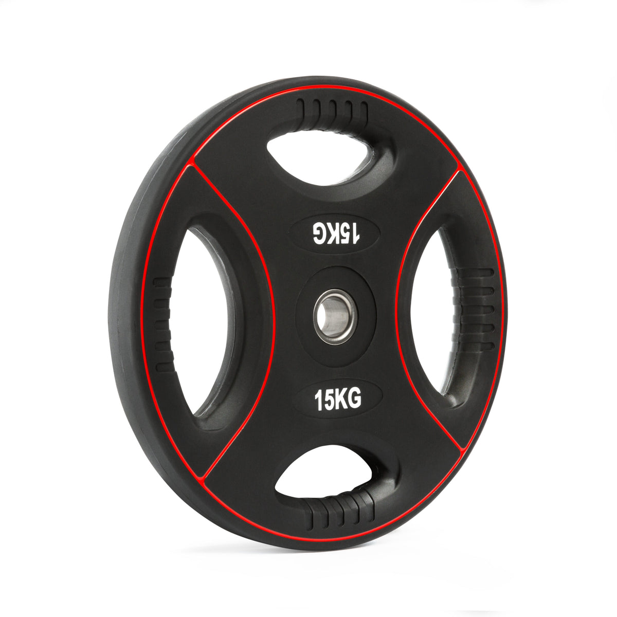 Polyurethan 4-Grip Hantelscheiben 30 mm - 15 kg