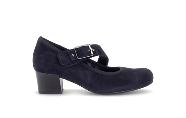 Escarpins bleus en daim