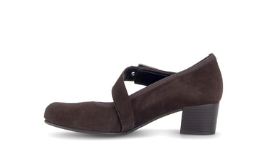 Escarpins marron en daim