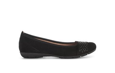 Ballerines noires en daim
