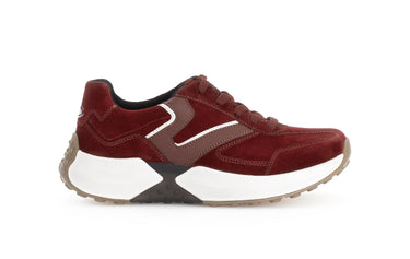 Baskets bordeaux en cuir