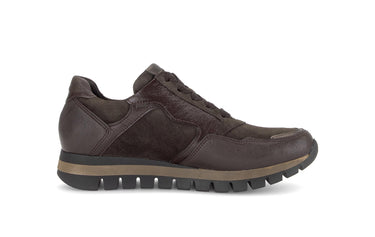 Baskets marron en daim et cuir