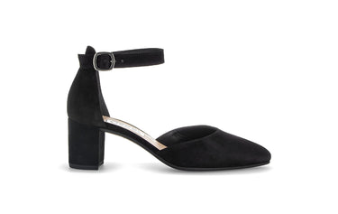 Escarpins noirs en daim