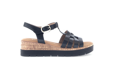 Sandales noires en cuir