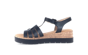 Sandales noires en cuir