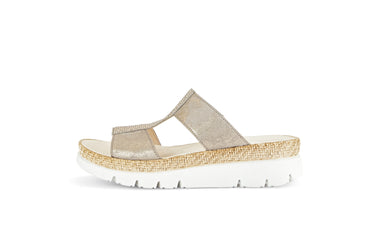 Mules beiges en cuir
