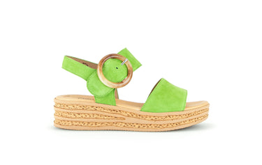 Sandales vertes en daim