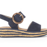 Sandales bleues en cuir nubuck