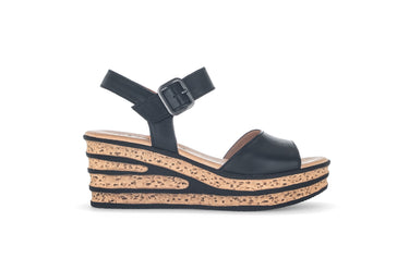 Sandales noires en cuir lisse