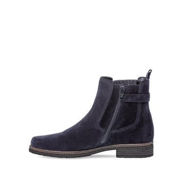 Bottines bleues en daim