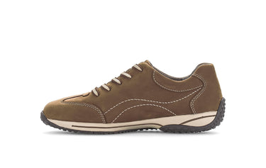 Baskets cognac en daim