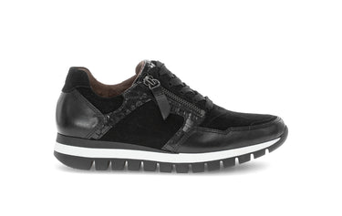 Baskets noires en cuir et daim