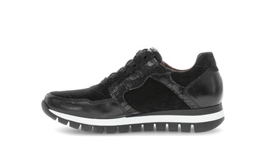 Baskets noires en cuir et daim