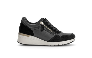 Baskets noires en cuir et daim