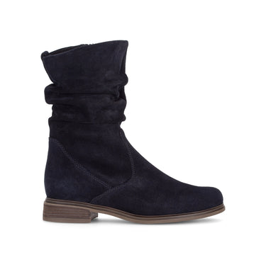 Bottines bleues en daim