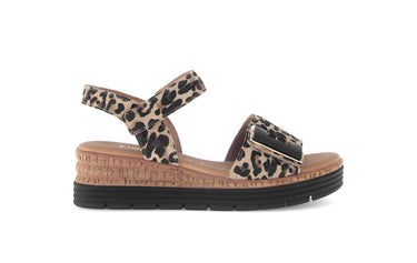 Sandales léopard en cuir
