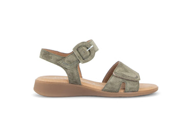 Sandales kaki en daim