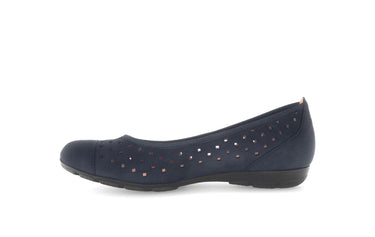 Ballerines perforées bleues en Daim