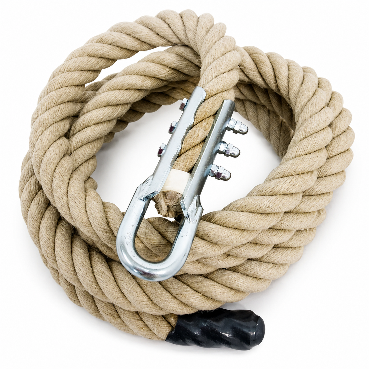 Hemp climbing rope / rope 3.5 meters with eyelet