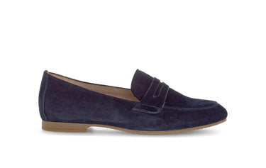 Mocassins bleus en daim