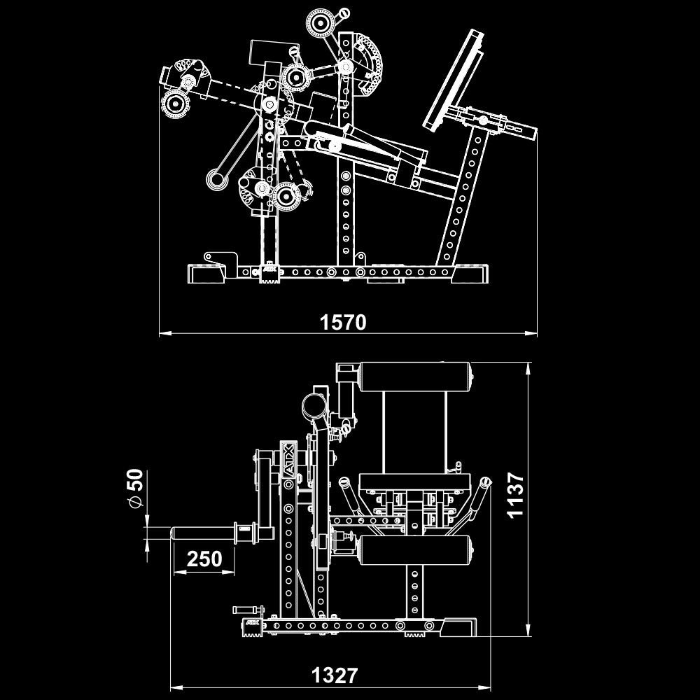 ATX® Leg Extension / Leg Curl - seated