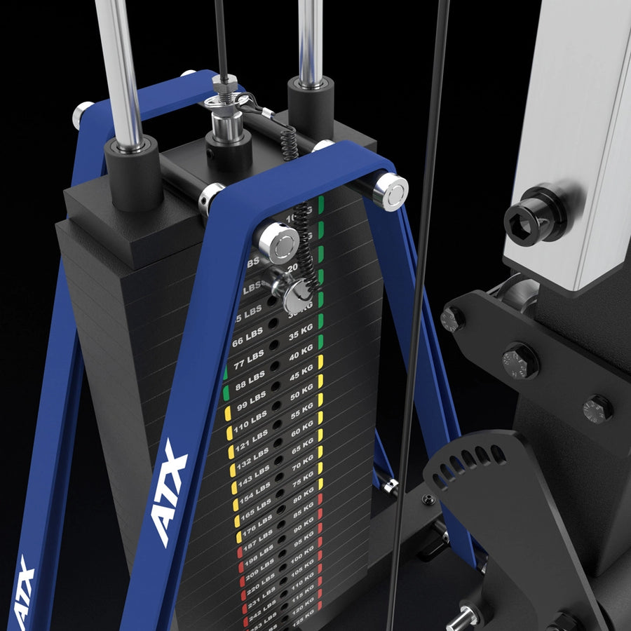 ATX® Half Rack 780 with Lat Pulldown - Weight Stack