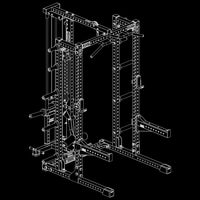 ATX® Half Rack 780 mit Extension und Latzug Plate Load Isoansicht