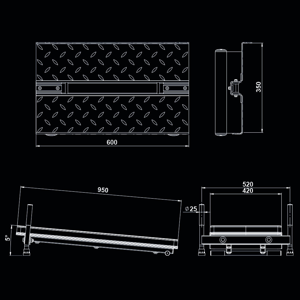 ATX® Vertikale Beinpresse Option für Multipresse Maße