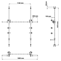 ATX® Multipresse / Smith Option für Cabel Cross Rack Maße