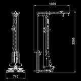 ATX® Latzug Option MPX-780 - 125 kg Steckgewichte Maße