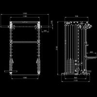 ATX® Multi Smith Rack - Höhe 215 cm - 2 × 100 kg Maße