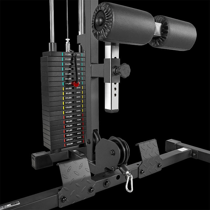 ATX® Power Rack 510 complete station with lat pull-down station 100 kg weights - height 198 cm