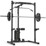 ATX® Half Rack 510 mit Latzugstation - 100 kg Steckgewichte - Höhe 195 cm mit Hantelstange